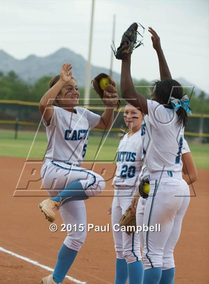 Thumbnail 2 in Cactus vs Sunrise Mountain (AIA D2 Round 4 Playoff) photogallery.