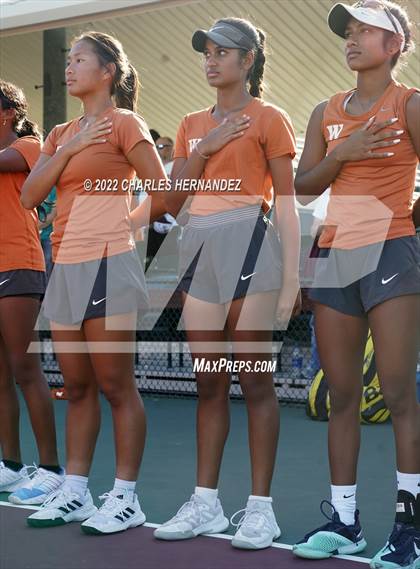 Thumbnail 2 in Round Rock Westwood vs Memorial (UIL 6A Team Tennis Final) photogallery.