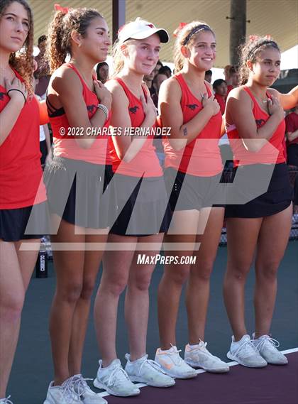 Thumbnail 2 in Round Rock Westwood vs Memorial (UIL 6A Team Tennis Final) photogallery.