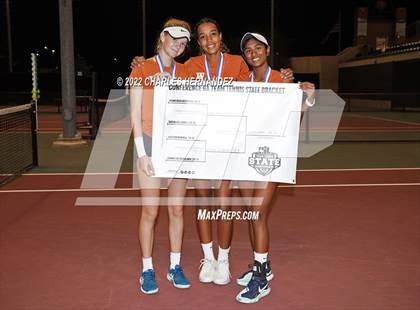 Thumbnail 3 in Round Rock Westwood vs Memorial (UIL 6A Team Tennis Final) photogallery.