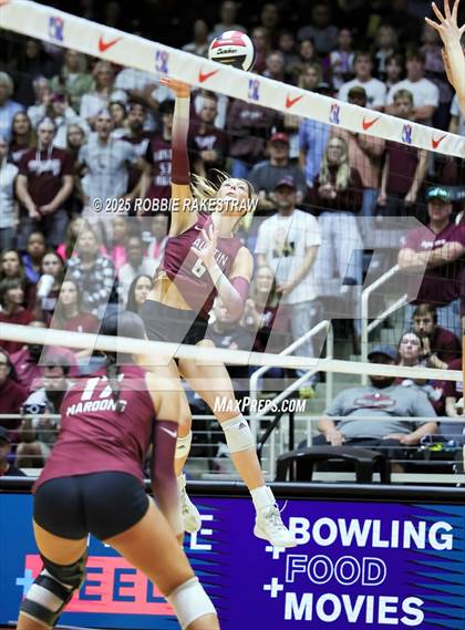 Thumbnail 2 in Southlake Carroll vs. Austin (UIL 6A D2 Volleyball Final) photogallery.