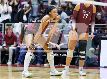 Thumbnail 3 in Southlake Carroll vs. Austin (UIL 6A D2 Volleyball Final) photogallery.