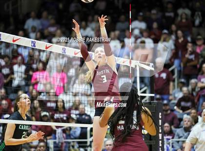 Thumbnail 3 in Southlake Carroll vs. Austin (UIL 6A D2 Volleyball Final) photogallery.