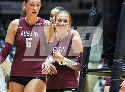 Thumbnail 3 in Southlake Carroll vs. Austin (UIL 6A D2 Volleyball Final) photogallery.