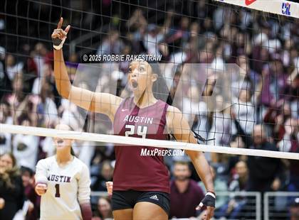 Thumbnail 2 in Southlake Carroll vs. Austin (UIL 6A D2 Volleyball Final) photogallery.