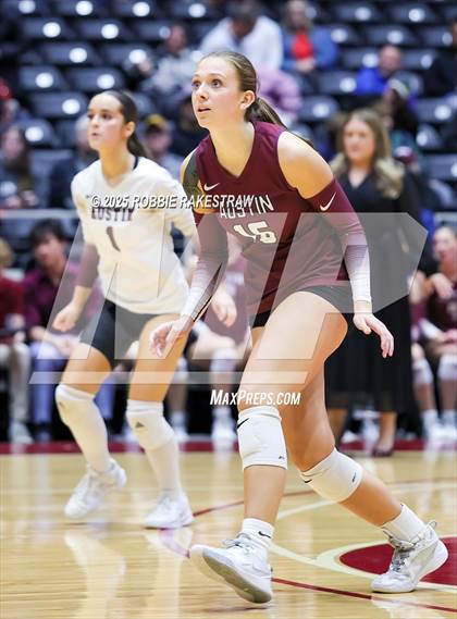 Thumbnail 2 in Southlake Carroll vs. Austin (UIL 6A D2 Volleyball Final) photogallery.