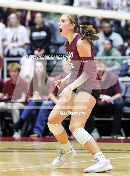 Thumbnail 2 in Southlake Carroll vs. Austin (UIL 6A D2 Volleyball Final) photogallery.