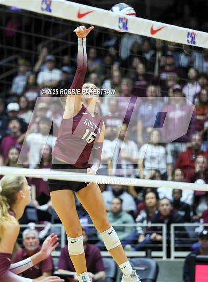 Thumbnail 1 in Southlake Carroll vs. Austin (UIL 6A D2 Volleyball Final) photogallery.