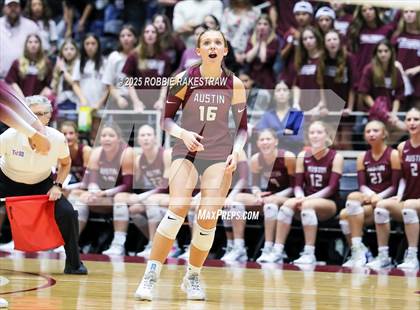 Thumbnail 3 in Southlake Carroll vs. Austin (UIL 6A D2 Volleyball Final) photogallery.