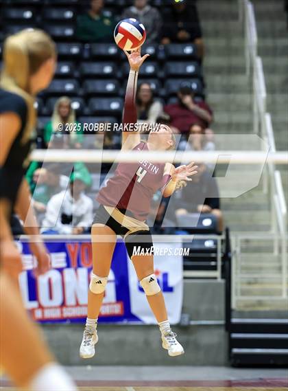 Thumbnail 3 in Southlake Carroll vs. Austin (UIL 6A D2 Volleyball Final) photogallery.