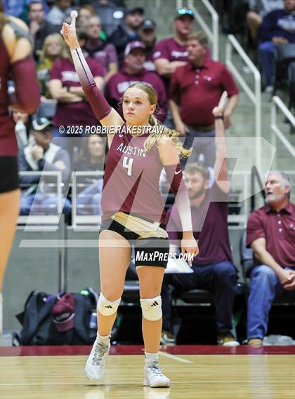 Thumbnail 1 in Southlake Carroll vs. Austin (UIL 6A D2 Volleyball Final) photogallery.