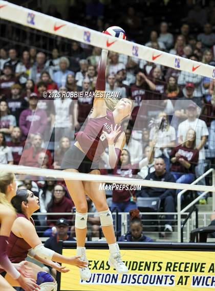 Thumbnail 3 in Southlake Carroll vs. Austin (UIL 6A D2 Volleyball Final) photogallery.