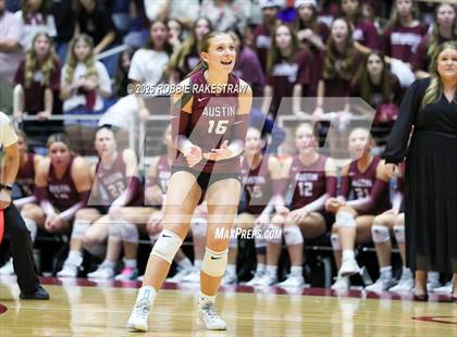 Thumbnail 1 in Southlake Carroll vs. Austin (UIL 6A D2 Volleyball Final) photogallery.