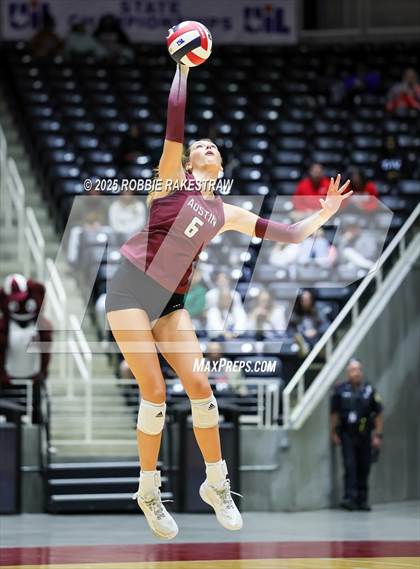 Thumbnail 1 in Southlake Carroll vs. Austin (UIL 6A D2 Volleyball Final) photogallery.