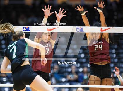 Thumbnail 3 in Southlake Carroll vs. Austin (UIL 6A D2 Volleyball Final) photogallery.