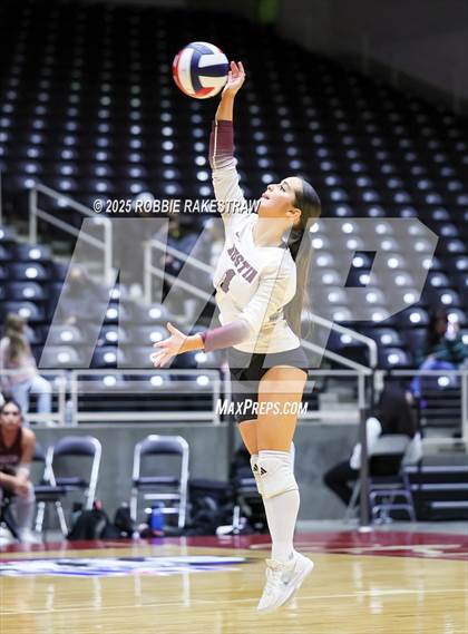 Thumbnail 3 in Southlake Carroll vs. Austin (UIL 6A D2 Volleyball Final) photogallery.