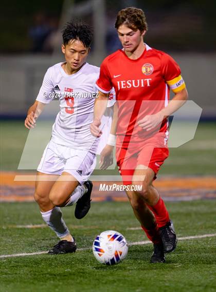 Thumbnail 2 in Jesuit vs. McClatchy (CIF SJS Division 1 Final) photogallery.