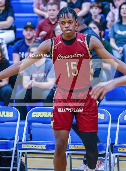 Thumbnail 2 in New Creation Christian Academy vs Creekside Christian Academy (GAPPS D1-AAA Semifinals) photogallery.
