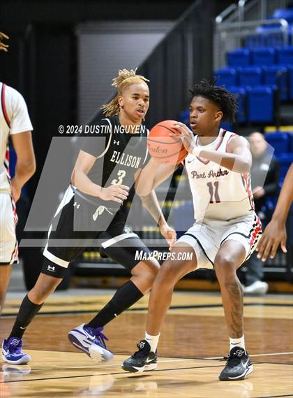 Thumbnail 1 in Ellison vs. Port Arthur Memorial (UIL Basketball 5A Region III Semifinal) photogallery.