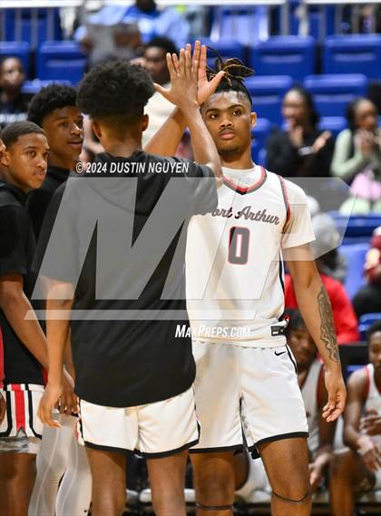 Thumbnail 3 in Ellison vs. Port Arthur Memorial (UIL Basketball 5A Region III Semifinal) photogallery.