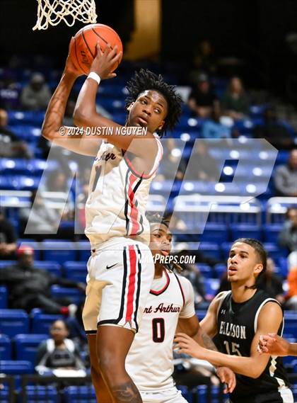 Thumbnail 3 in Ellison vs. Port Arthur Memorial (UIL Basketball 5A Region III Semifinal) photogallery.