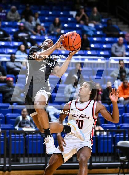Thumbnail 2 in Ellison vs. Port Arthur Memorial (UIL Basketball 5A Region III Semifinal) photogallery.