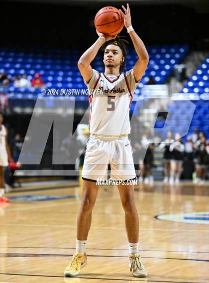 Thumbnail 2 in Ellison vs. Port Arthur Memorial (UIL Basketball 5A Region III Semifinal) photogallery.