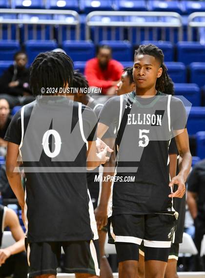 Thumbnail 1 in Ellison vs. Port Arthur Memorial (UIL Basketball 5A Region III Semifinal) photogallery.