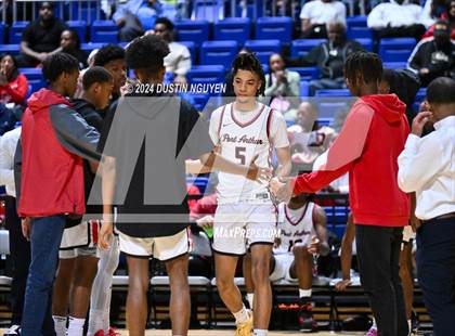 Thumbnail 2 in Ellison vs. Port Arthur Memorial (UIL Basketball 5A Region III Semifinal) photogallery.