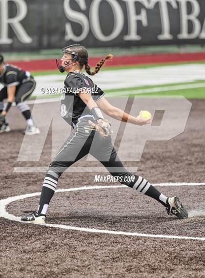 Thumbnail 3 in Lamar Consolidated vs. Nederland (UIL Softball 5A Region 3 Area) photogallery.