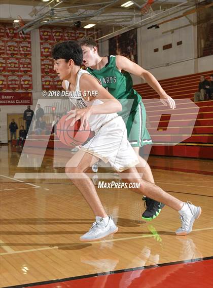 Thumbnail 3 in St. John Bosco vs. St. Mary's (Father Barry Christmas Classic) photogallery.