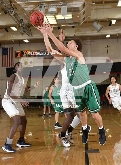 Thumbnail 1 in St. John Bosco vs. St. Mary's (Father Barry Christmas Classic) photogallery.