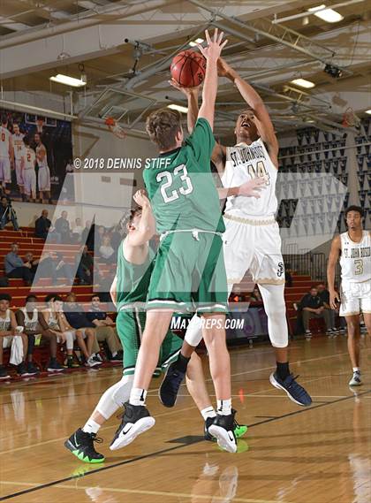 Thumbnail 1 in St. John Bosco vs. St. Mary's (Father Barry Christmas Classic) photogallery.