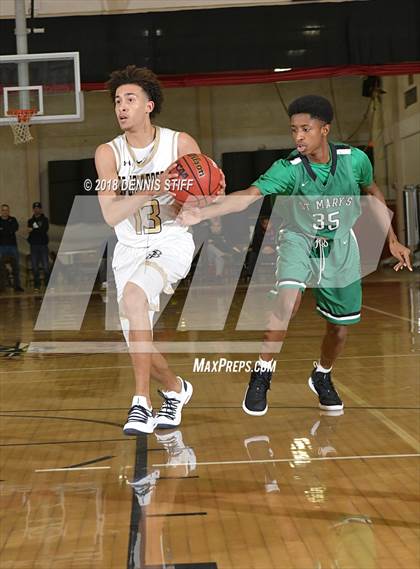 Thumbnail 3 in St. John Bosco vs. St. Mary's (Father Barry Christmas Classic) photogallery.
