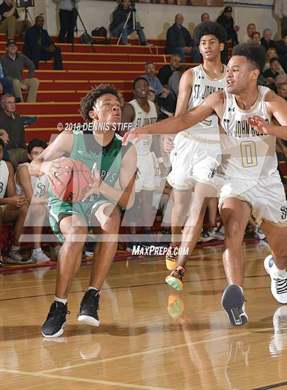Thumbnail 1 in St. John Bosco vs. St. Mary's (Father Barry Christmas Classic) photogallery.