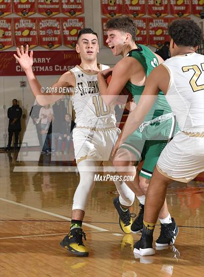 Thumbnail 1 in St. John Bosco vs. St. Mary's (Father Barry Christmas Classic) photogallery.
