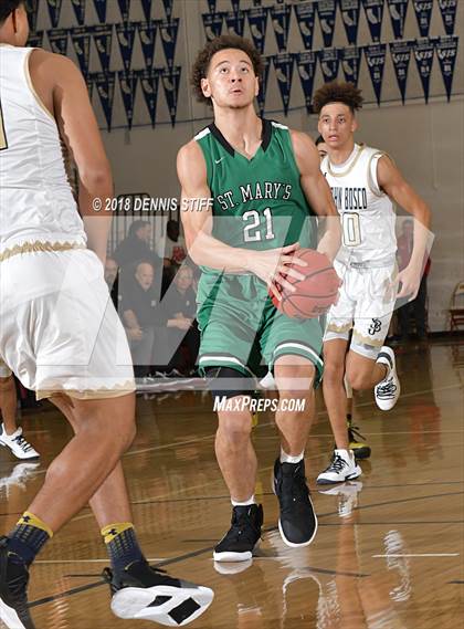 Thumbnail 2 in St. John Bosco vs. St. Mary's (Father Barry Christmas Classic) photogallery.