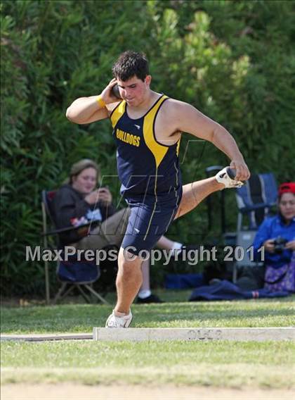 Thumbnail 1 in CIF NS Masters Track & Field Championships (Boys Shot Put) photogallery.