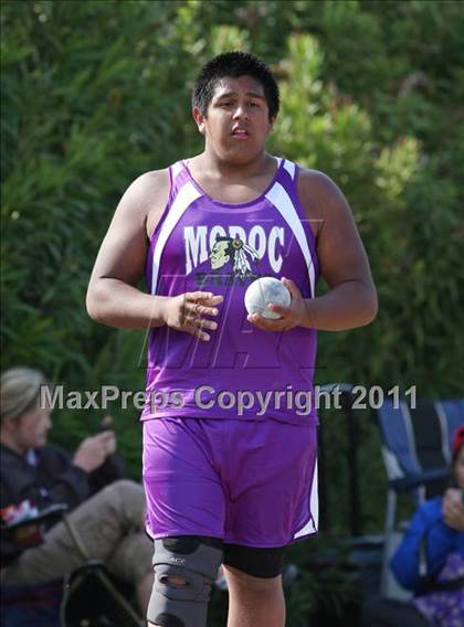 Thumbnail 2 in CIF NS Masters Track & Field Championships (Boys Shot Put) photogallery.