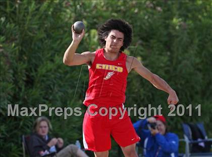 Thumbnail 3 in CIF NS Masters Track & Field Championships (Boys Shot Put) photogallery.