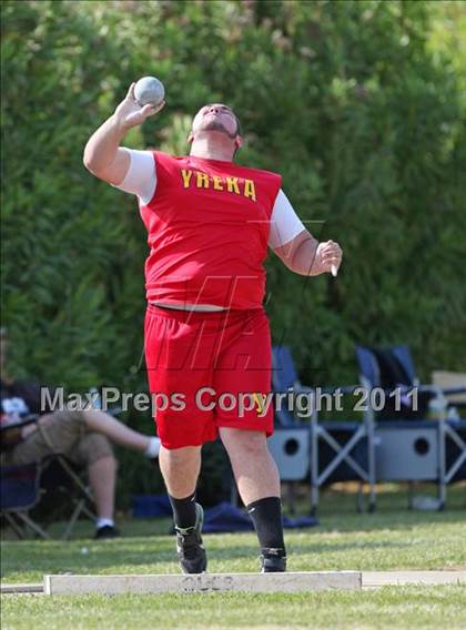 Thumbnail 2 in CIF NS Masters Track & Field Championships (Boys Shot Put) photogallery.