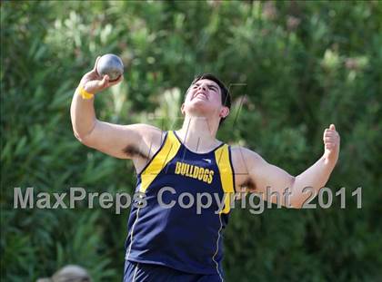 Thumbnail 3 in CIF NS Masters Track & Field Championships (Boys Shot Put) photogallery.