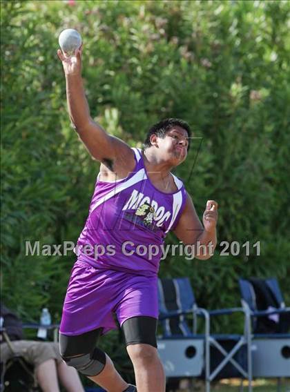 Thumbnail 3 in CIF NS Masters Track & Field Championships (Boys Shot Put) photogallery.