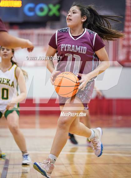 Thumbnail 1 in Eureka vs. Pyramid Lake (NIAA Class 1A State Girls Quarterfinal) photogallery.