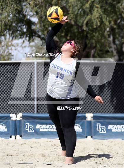 Thumbnail 2 in O'Connor vs Xavier College Prep (CatBox Classic Beach Invitational) photogallery.