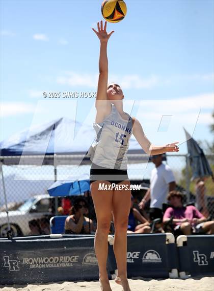Thumbnail 2 in O'Connor vs Xavier College Prep (CatBox Classic Beach Invitational) photogallery.