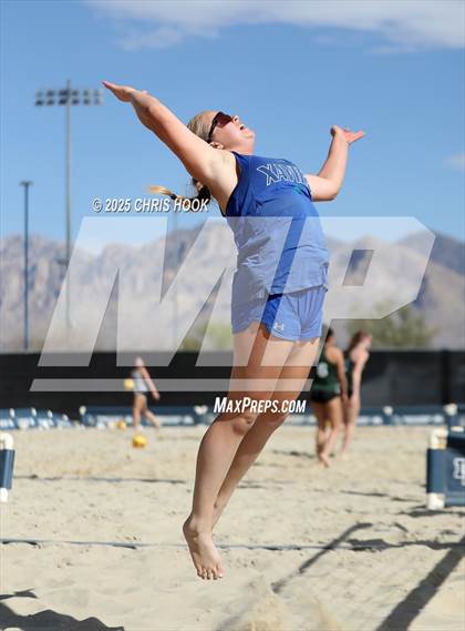 Thumbnail 2 in O'Connor vs Xavier College Prep (CatBox Classic Beach Invitational) photogallery.