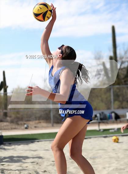 Thumbnail 3 in O'Connor vs Xavier College Prep (CatBox Classic Beach Invitational) photogallery.