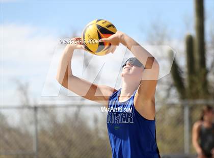 Thumbnail 2 in O'Connor vs Xavier College Prep (CatBox Classic Beach Invitational) photogallery.