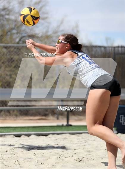 Thumbnail 2 in O'Connor vs Xavier College Prep (CatBox Classic Beach Invitational) photogallery.